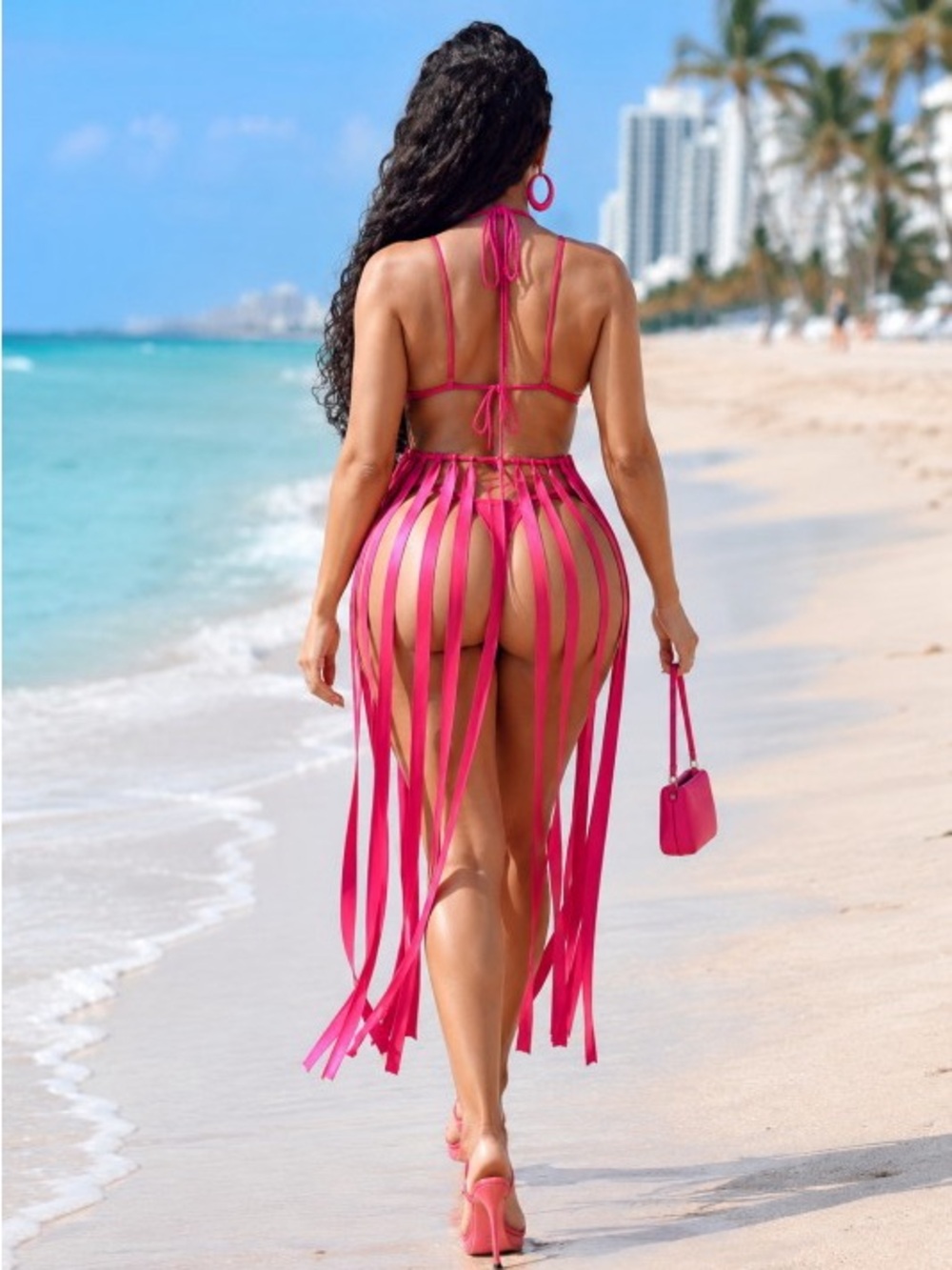 Fringe Halter Maxi Dress - Picture 4 of 16